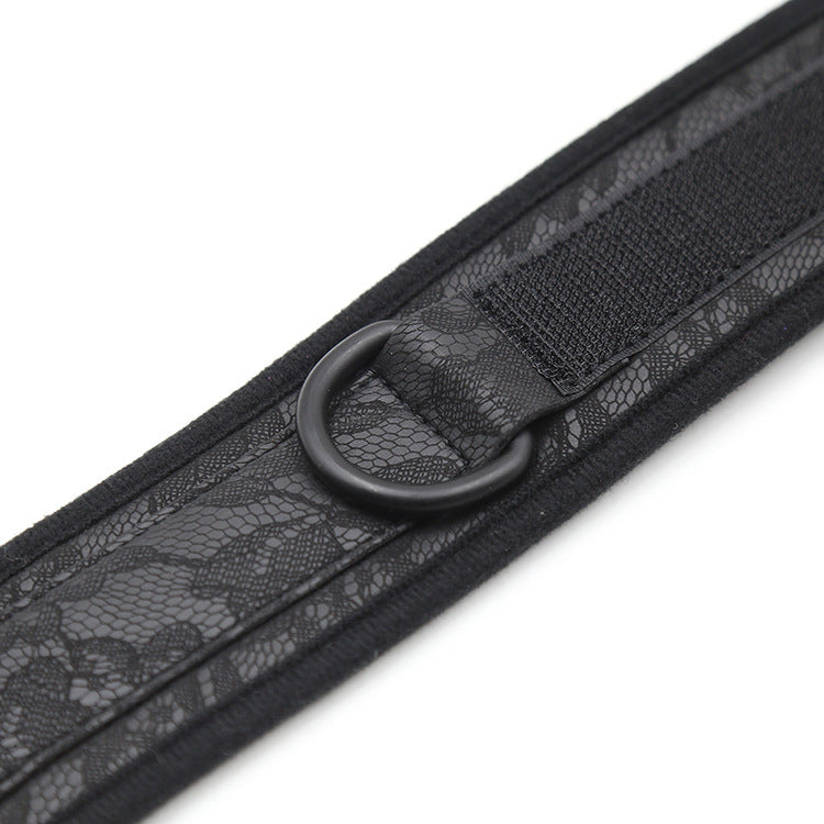 The Veil Cuff | Floral Texture & Matte Black Hardware