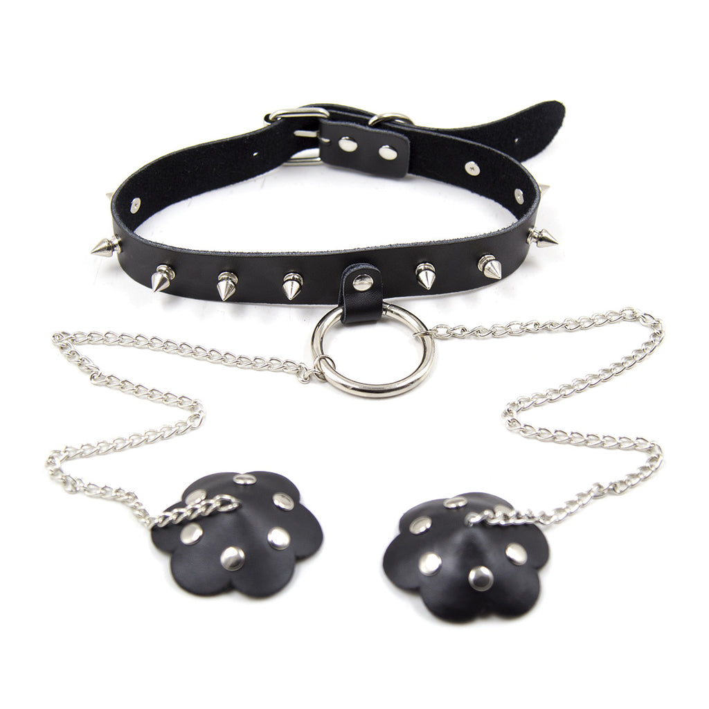 Chain Reaction Spiked Choker Set