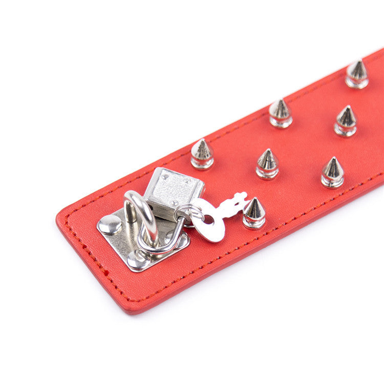Dominion Spiked Collar with Lock & Leash