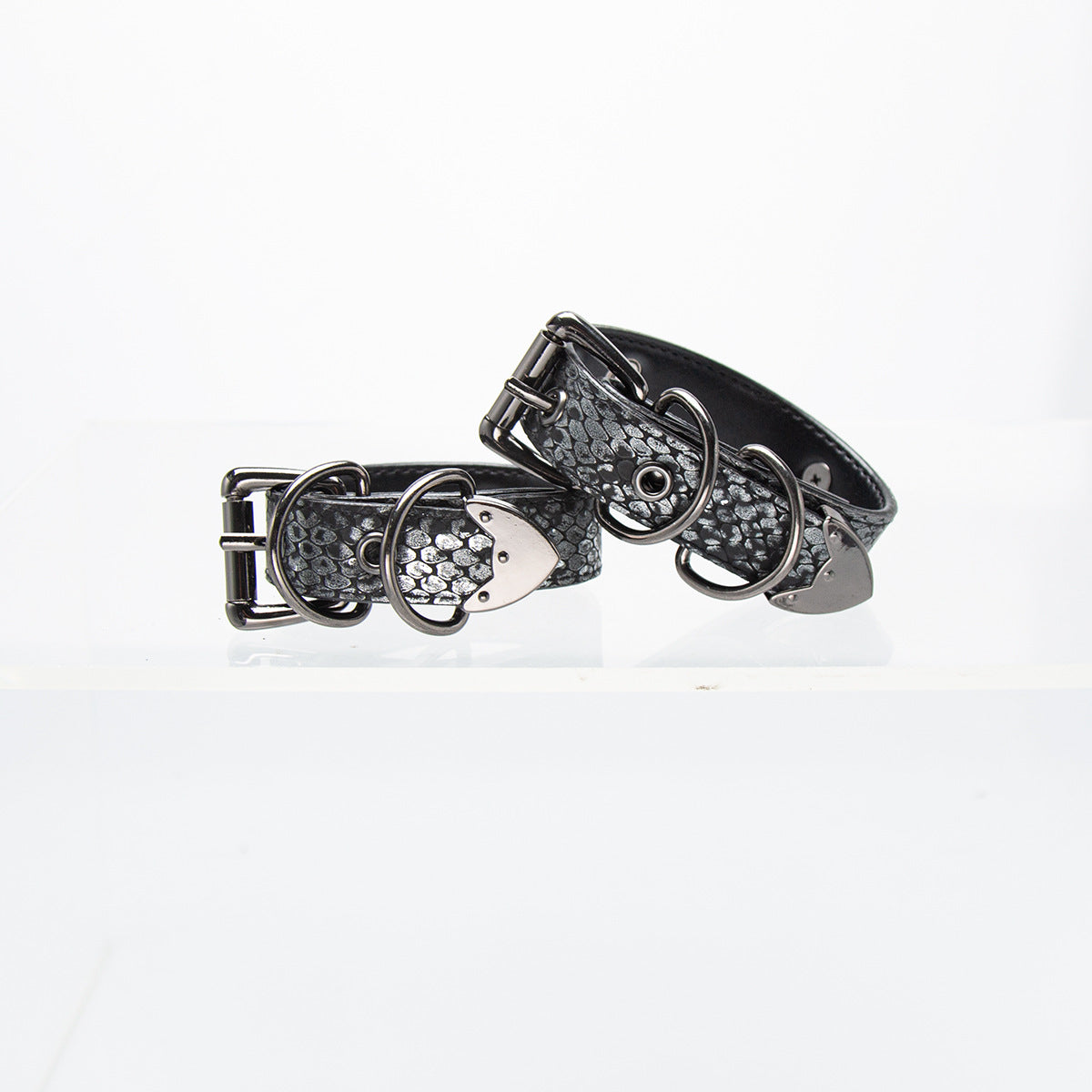 Velvet Restraint Linked Eco-Leather Cuffs