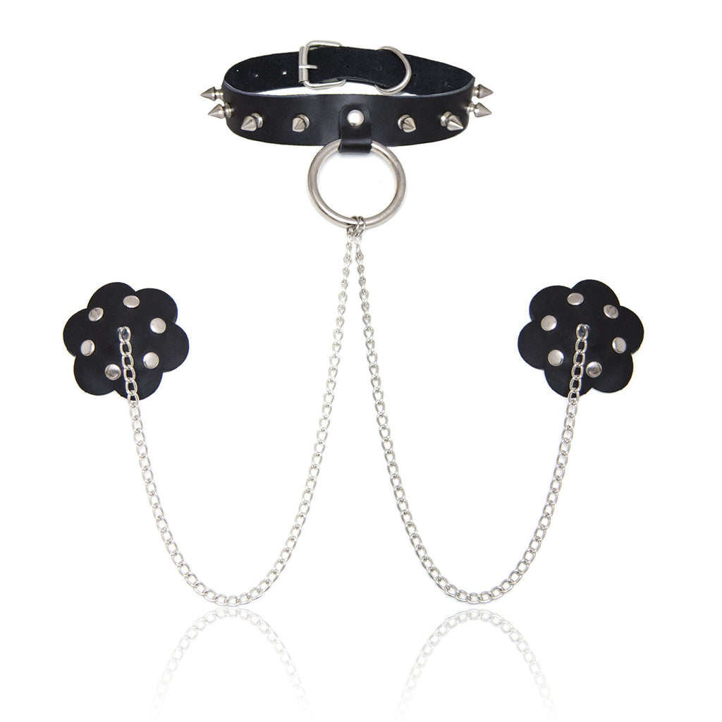 Chain Reaction Spiked Choker Set