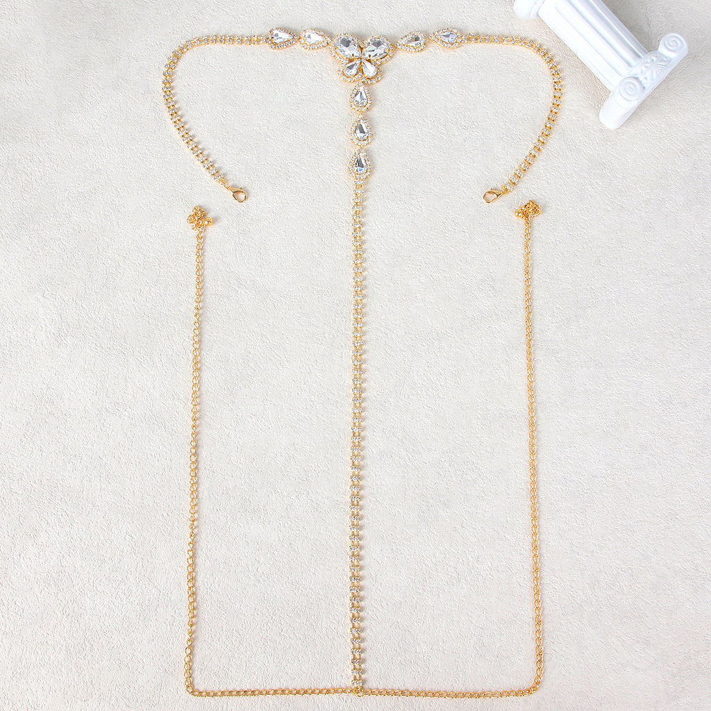 Gilded Bloom Crystal Thong
