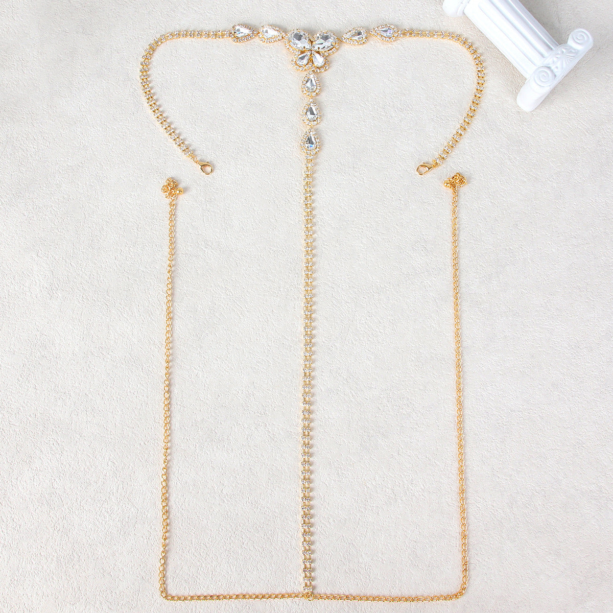 Gilded Bloom Crystal Thong