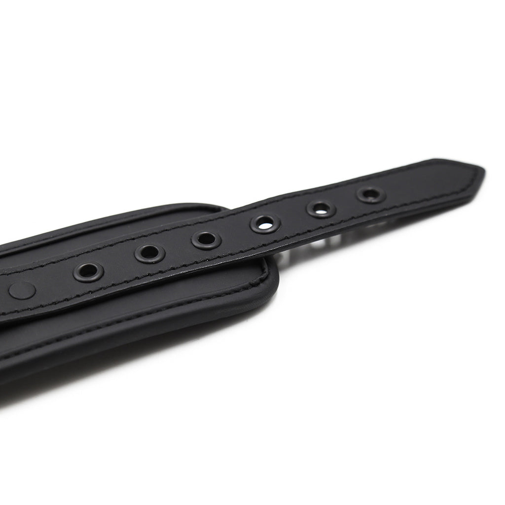 The Mono Cuff | Matte Vegan Leather & Black Hardware