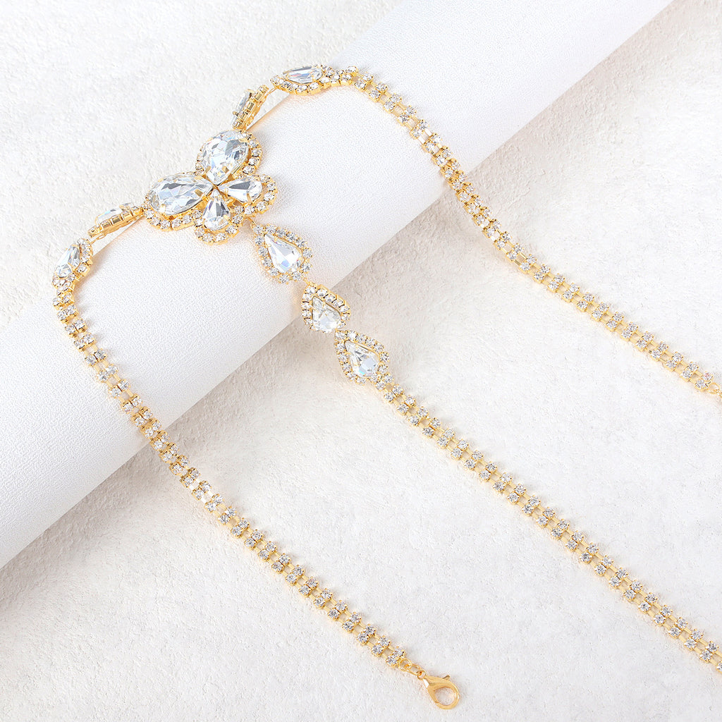 Gilded Bloom Crystal Thong