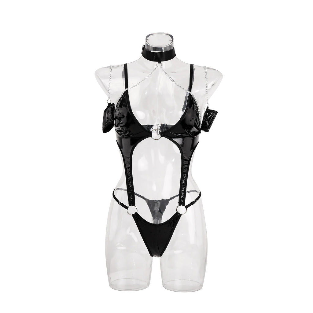 Midnight Alloy Cutout Bodysuit