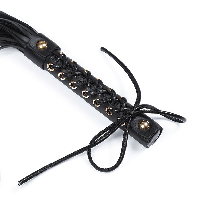 Midnight Lure Lace-Up Handle Eco-Leather Whip