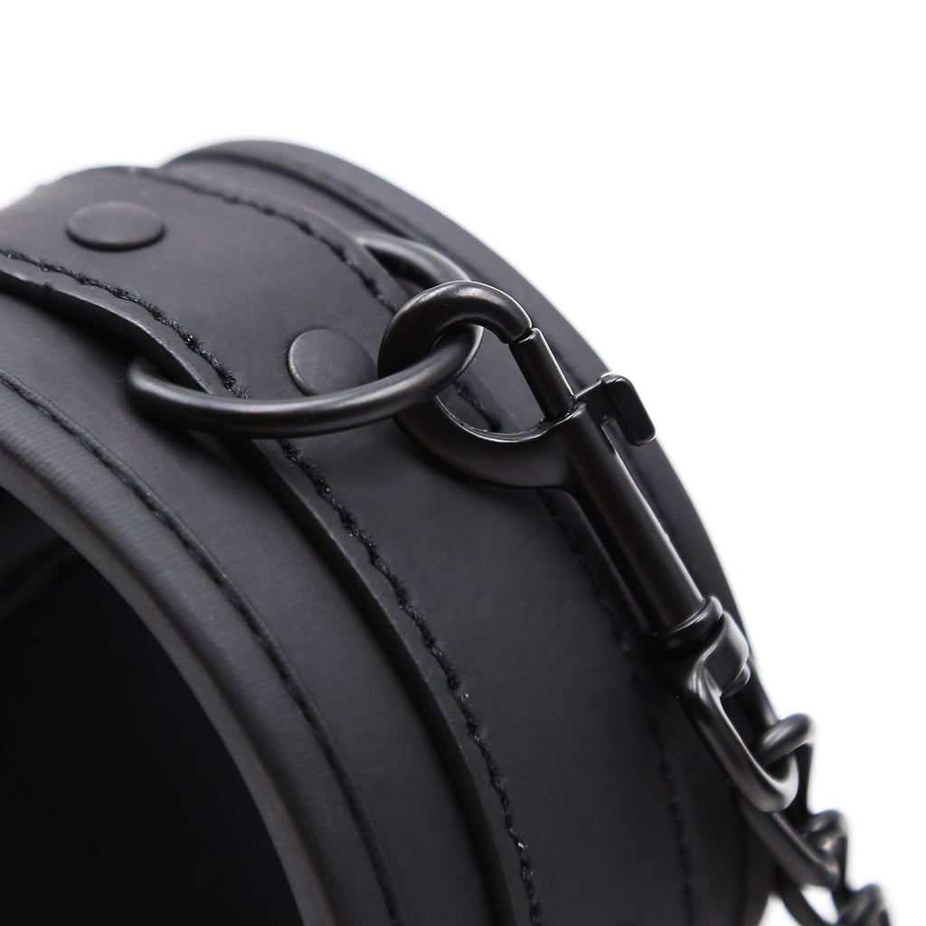 The Mono Cuff | Matte Vegan Leather & Black Hardware