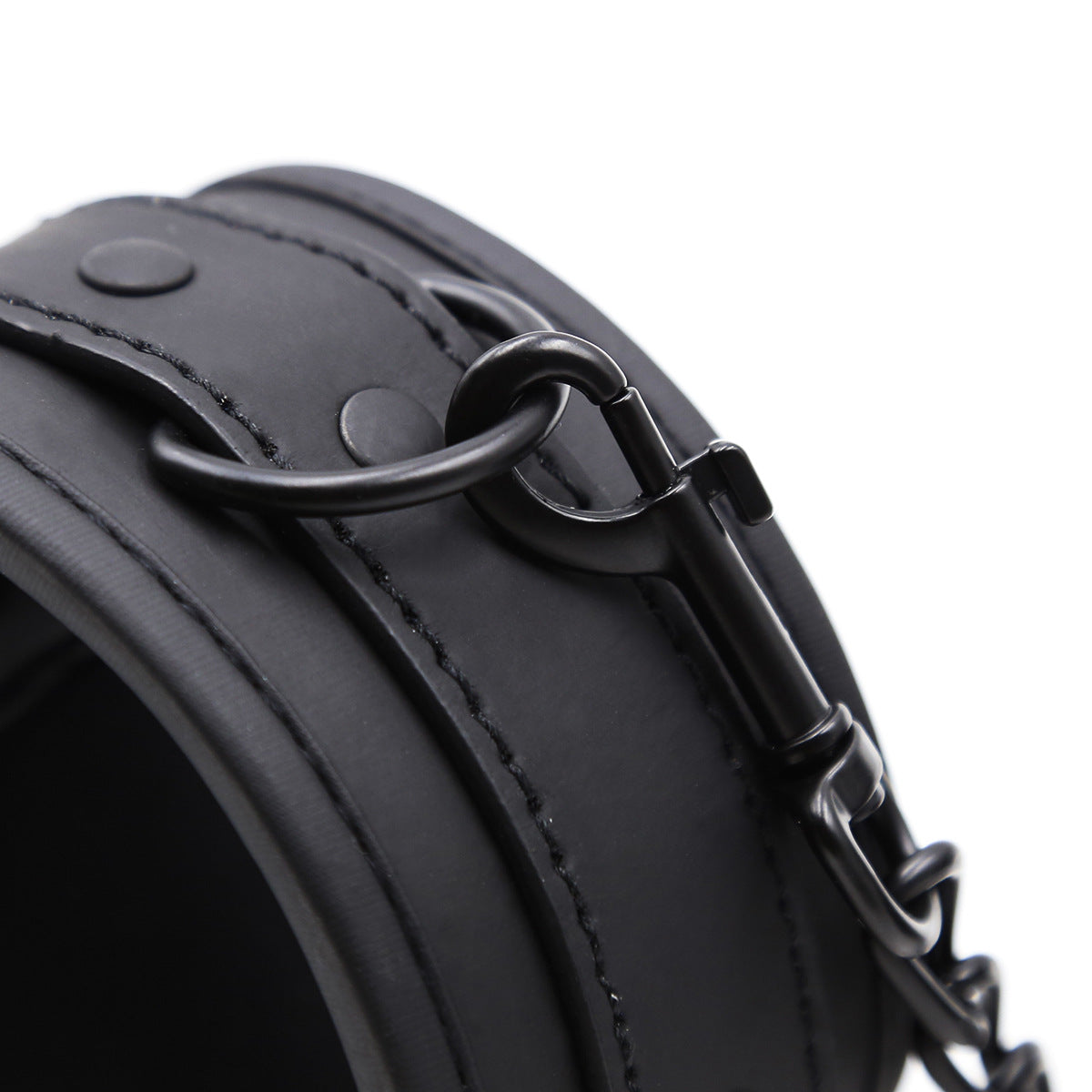The Mono Cuff | Matte Vegan Leather & Black Hardware