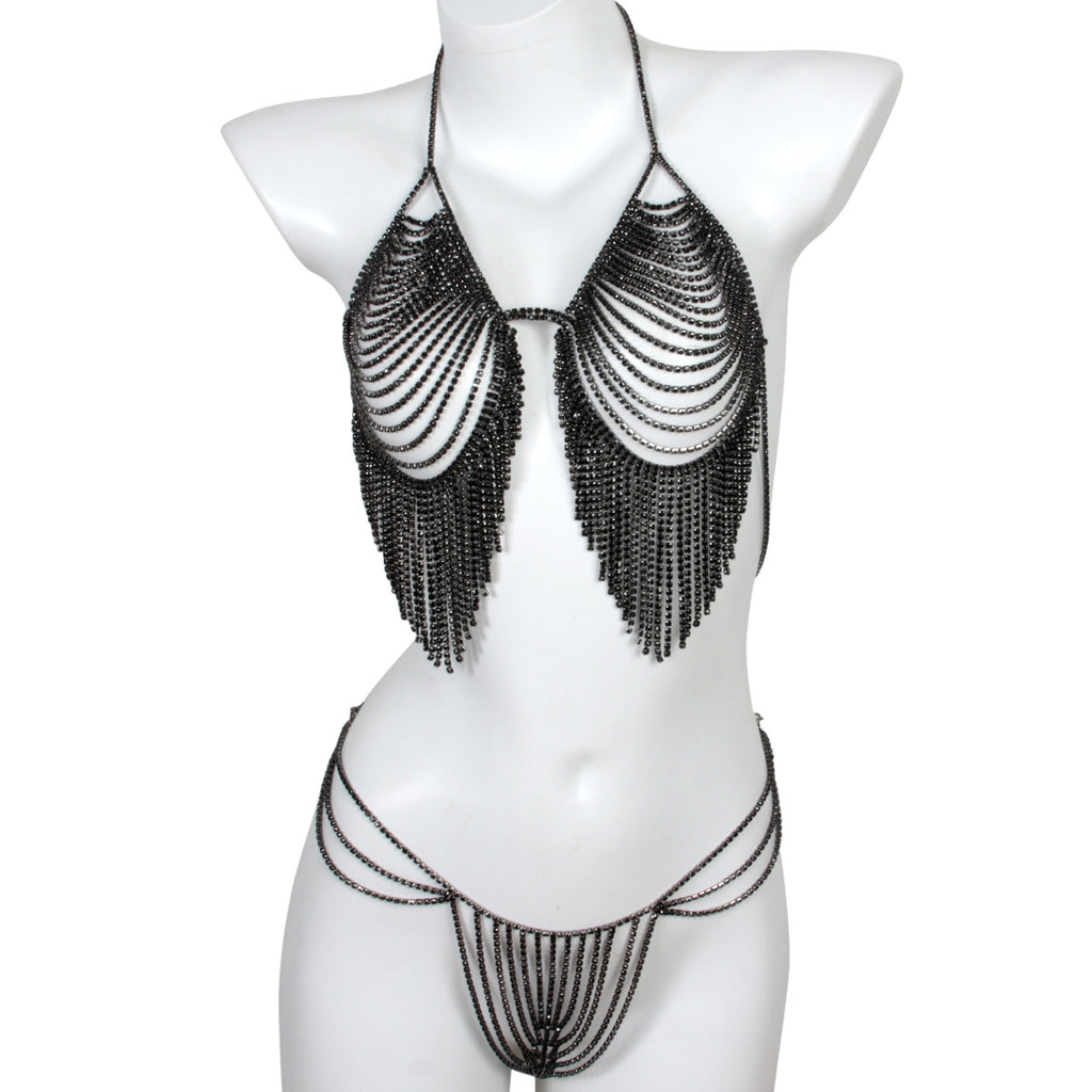 Midnight Siren Chain Lingerie Set