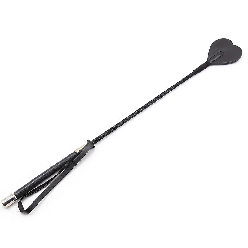 Heart Tip Riding Crop black
