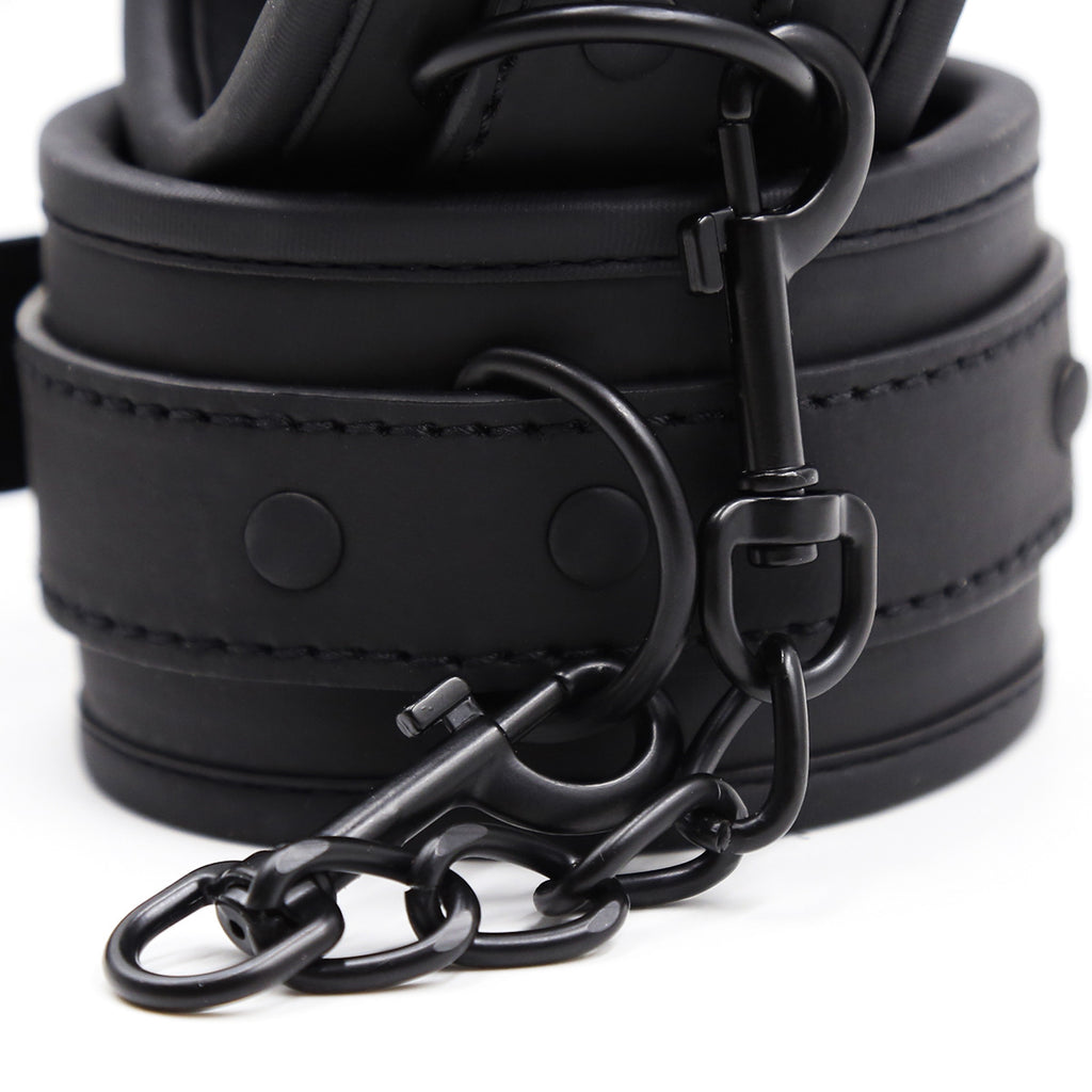 The Mono Cuff | Matte Vegan Leather & Black Hardware