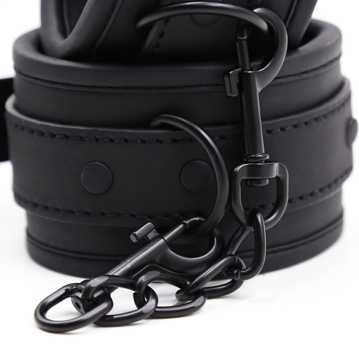 The Mono Cuff | Matte Vegan Leather & Black Hardware