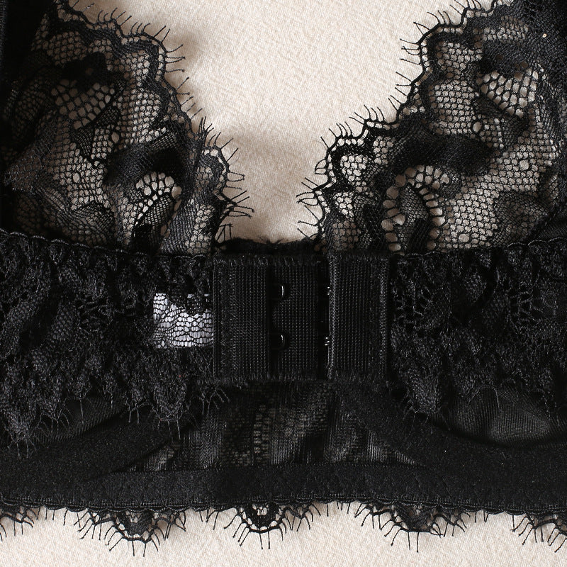 Noir Elegance Raschel Lace Lingerie Set