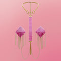 Blush Luxe Sequin Nipple Pasties & Gold Collar