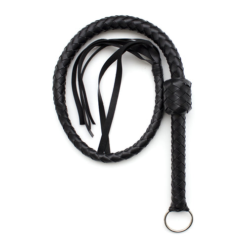 Braided Leather Riding Whip
