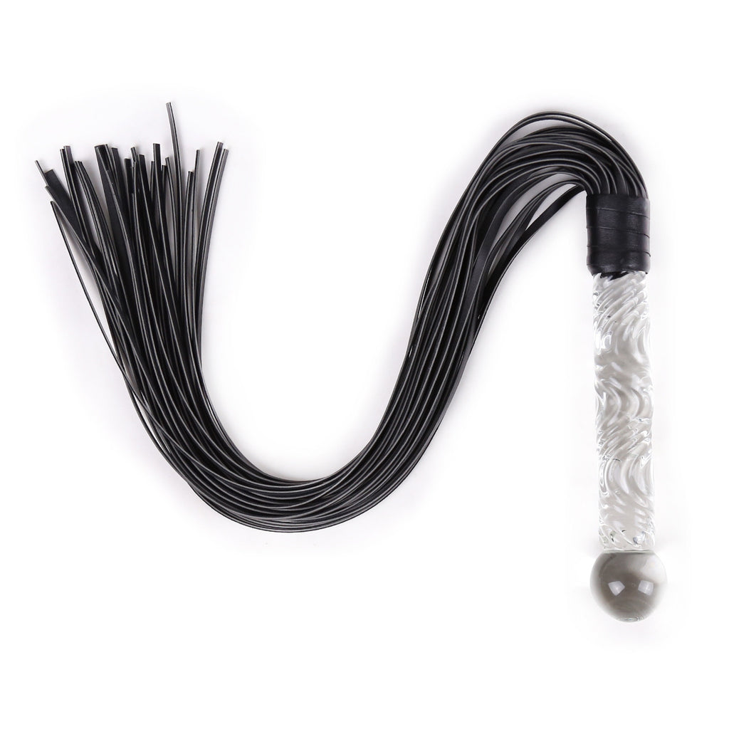 Crystal-Cut Leather Whip 