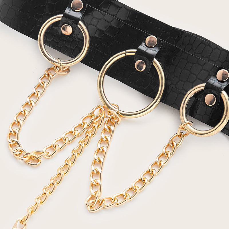 Gilded Allure Nipple Pasties & Gold Chain Collar