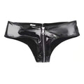 Glossy Allure Patent Leather Low-Rise Zip Panty