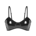 Glossy Elegance Patent Leather Bra