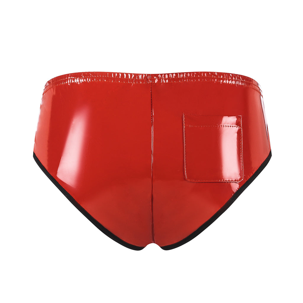 Glossy Seduction Patent Leather Brief Panty back