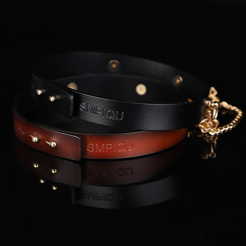 Golden Embrace Luxury Collar & Leash Set details