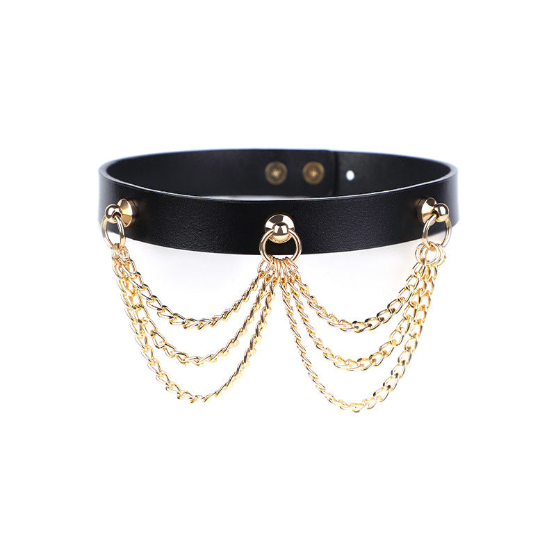 Golden Embrace Luxury Collar & Leash Set black