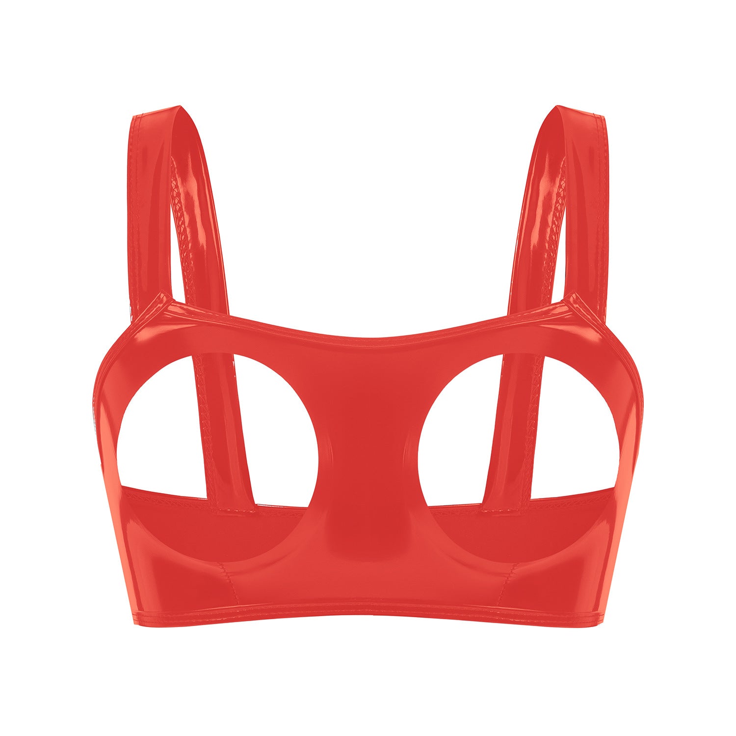 High-Gloss Cutout Temptation Patent Leather Bra 