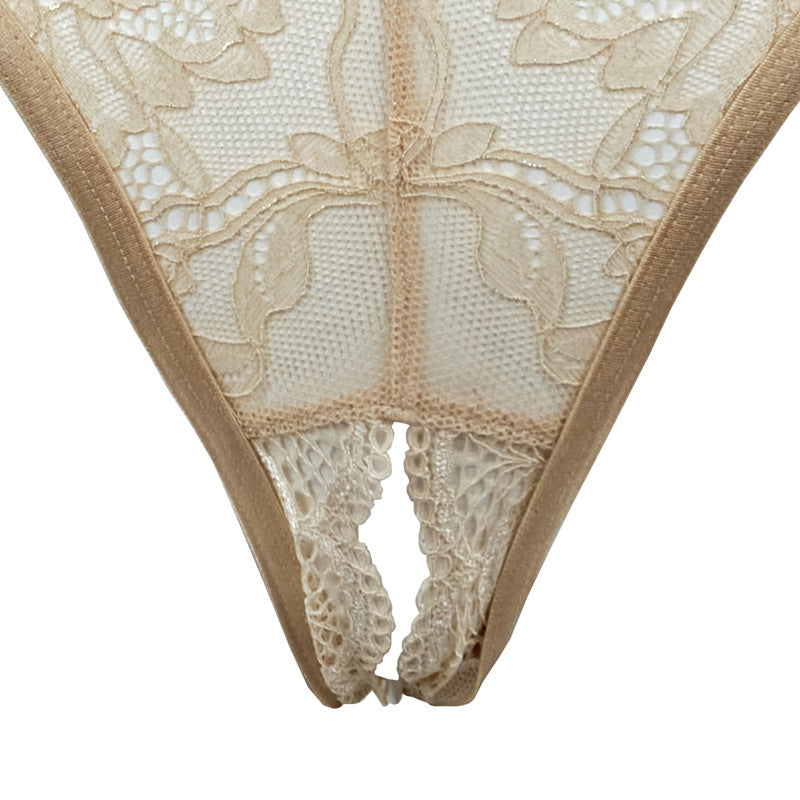 Luxury Cutout Lace Bodysuit with Chain Detail