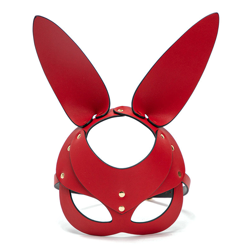 Midnight Mischief Leather Bunny Mask 
