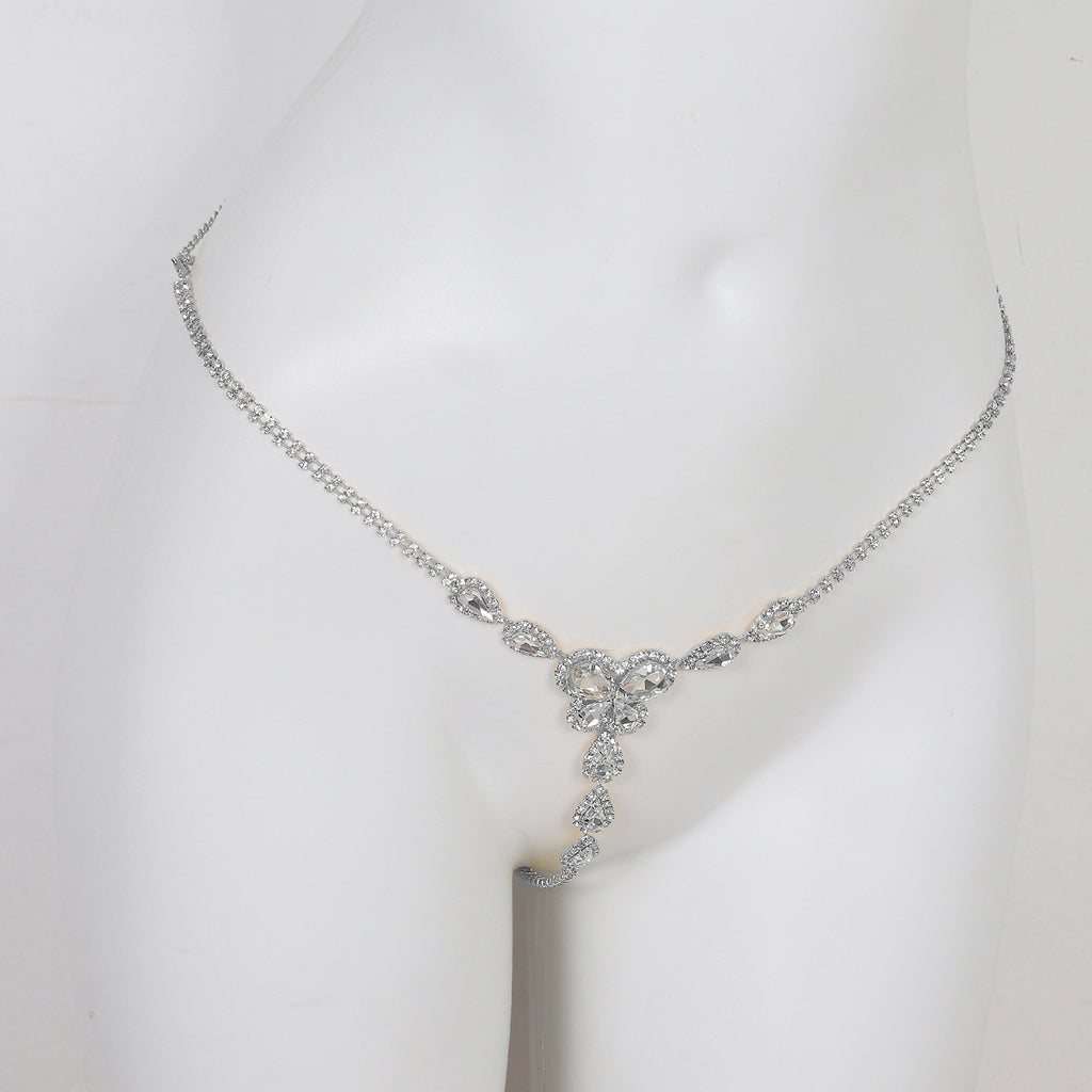 Gilded Bloom Crystal Thong