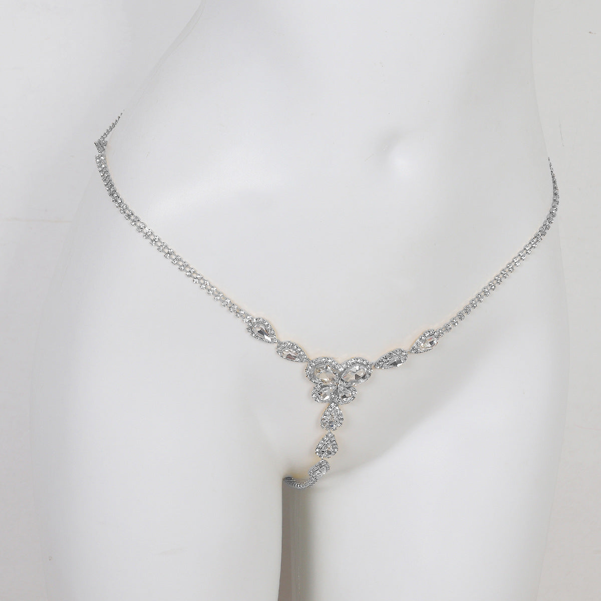 Gilded Bloom Crystal Thong