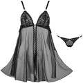 Sheer Chiffon Babydoll Set
