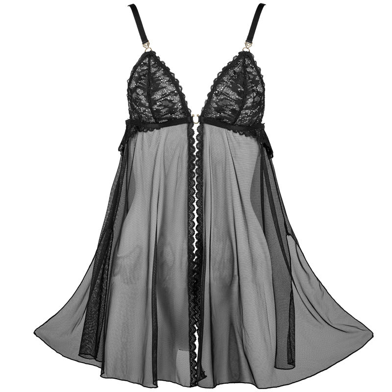 Sheer Chiffon Babydoll Set