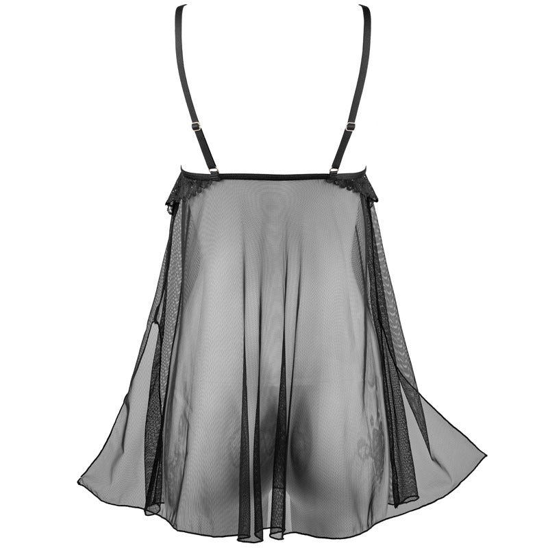 Sheer Chiffon Babydoll Set