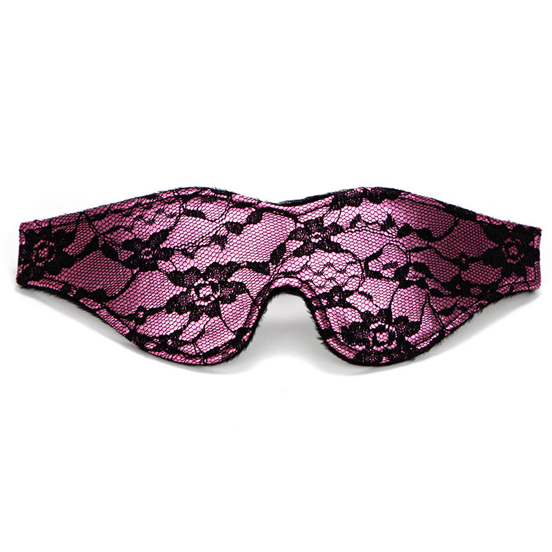 Veil of Desire Lace Blindfold pink
