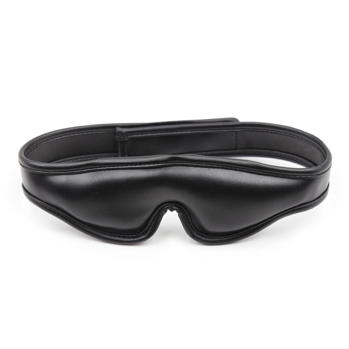 Velvet Touch Leather Blindfold black