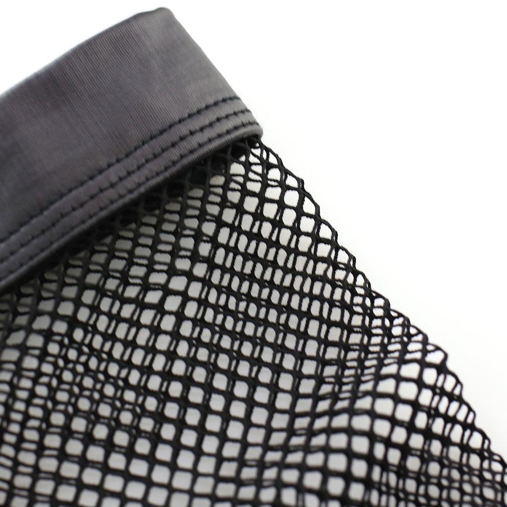 Macro close-up of breathable tech-mesh fabric texture
