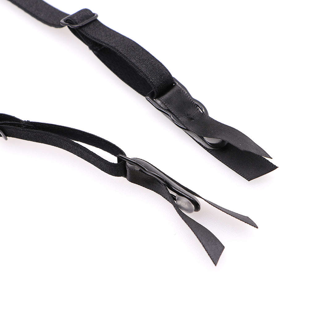 Close-up of the adjustable elastic strap and secure black clip.