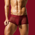 Front view of the Crimson Tide SEOBEAN trunk featuring the ribbed anatomical pouch.